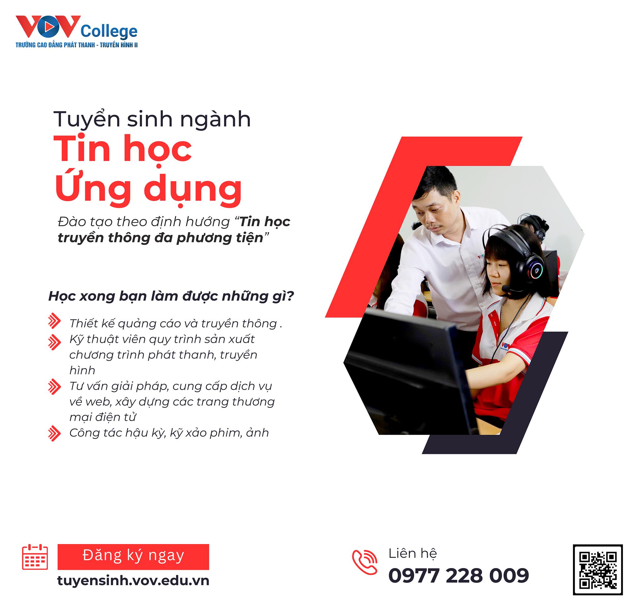 Ngành Tin học ứng dụng theo hướng Tin học truyền thông đa phương tiện tại VOV College