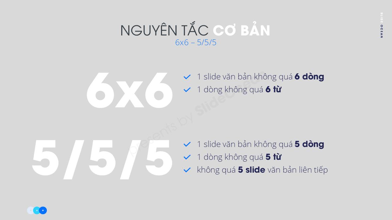 Nguyên Tắc 6×6 (hoặc 5/5/5) – Thiết Kế Slide Đơn Giản Để Tối Đa Hóa Hiệu Quả