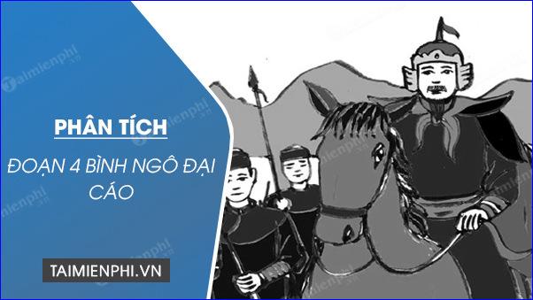 Phân tích đoạn 4 Bình Ngô đại cáo