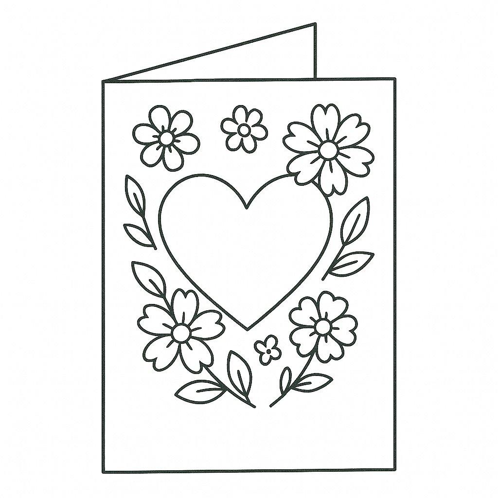 Thiệp Tô Màu 8/3 Cho Bé 2025 - Tranh Tô Màu Ngày Quốc Tế Phụ Nữ