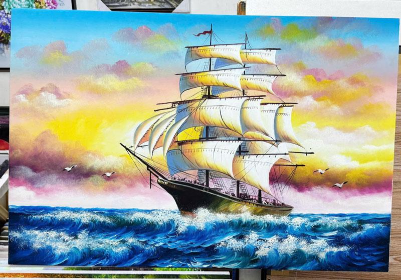 Tranh sơn dầu Hướng Về Tương Lai SDTC66