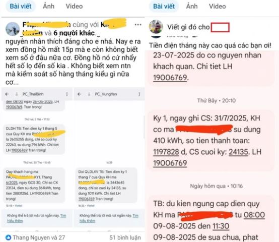 Cảnh giác khi đăng tải các hình ảnh hóa đơn, thông báo tiền điện