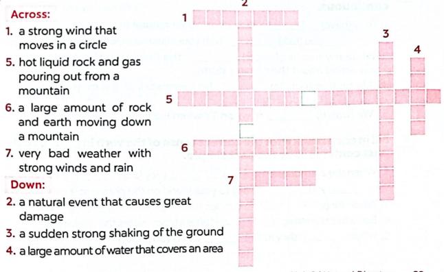 Sách bài tập tiếng Anh lớp 8 unit 9 Natural disasters Global success