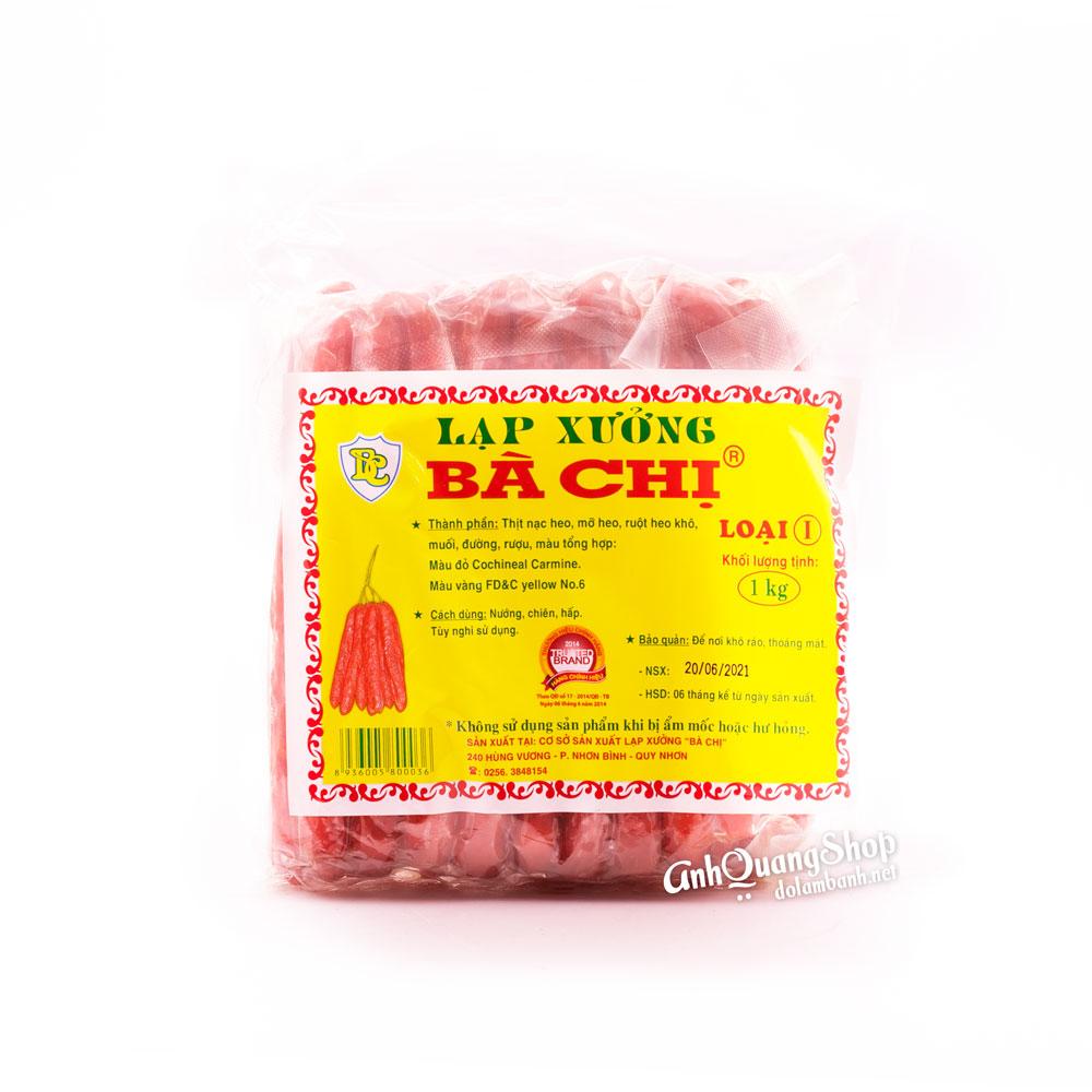 Lạp xưởng Bà Chị Loại 1 khối lượng 1kg