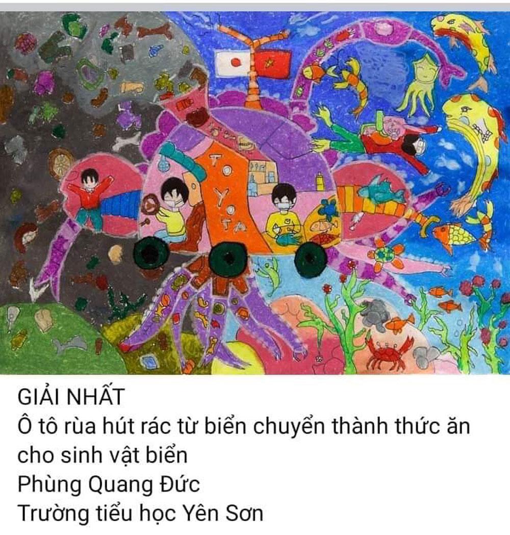 Bắc Giang có 2 tác phẩm tranh vẽ theo chủ đề "Chiếc ô tô mơ ước" tham dự cuộc thi quốc tế