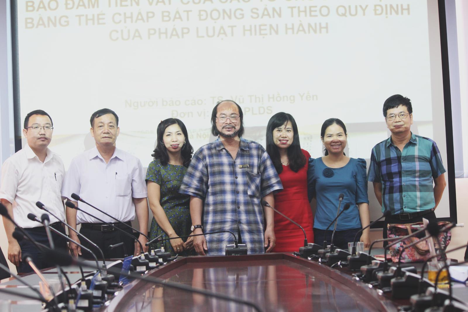 Nghiệm thu đề tài nghiên cứu khoa học cấp cơ sở: "Bảo đảm tiền vay của các tổ chức tín dụng bằng thế chấp bất động sản theo quy định của pháp luật hiện hành"